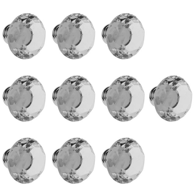 10 Uds., Perillas de cristal para pequeña sala, cajón en apariencia de diamante, pequeña de cocina, tocador, armario, es, manijas 40mm BLESIY Tirador de la manija de la puerta
