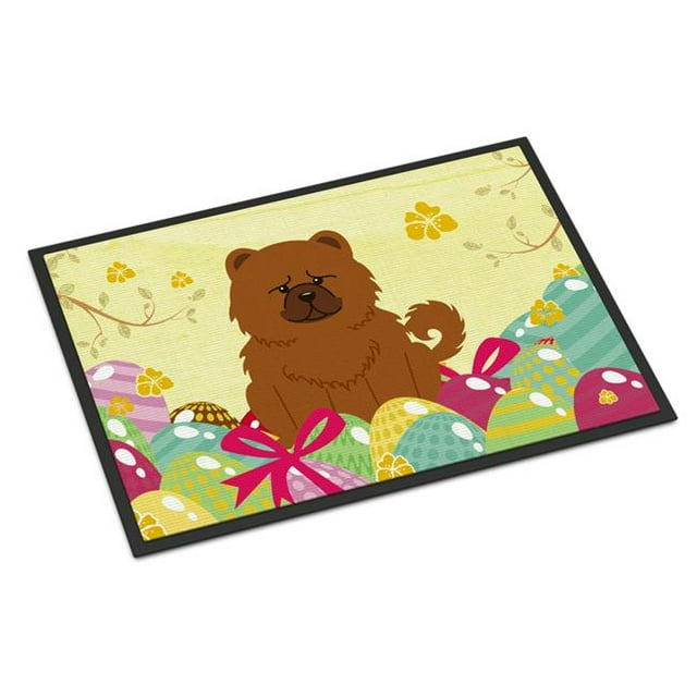 Carolines Treasures BB6142MAT Tapis Intérieur Ou Extérieur 18 x 27 Po. Ufs de Pâques Chow Chow Rouge