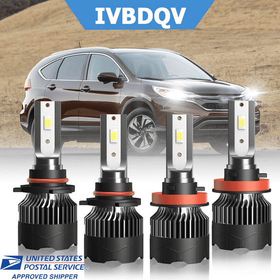 For Honda CR-V 2015-2020 Combo LED Headlight 9005 High H11 Low Beam Bulbs Kit 4Pcs White