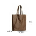 thumbnail image 3 of Esquirla Commuting Tote Bag PU Leather Shoulder Bag for Commuting Travel Birthday Gift Dark Brown, 3 of 8