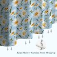 thumbnail image 6 of Lightblue Daisy Flower Green Dots Pattern Shower Curtain 36"x72" ,Bathroom Decorative Shower Curtains Set with 12 Hooks,Modern Waterproof Washable Shower Curtain, 6 of 6