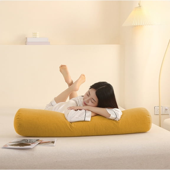 Konghyp Round Pillow for Sleeping, Comfortable Support Cushion, Ergonomic Design, Removable Washable Cover, Multi-Purpose Home Decor, Soft Velvet Fabric
