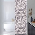 thumbnail image 3 of Farmhouse Purple Window Privacy Film, Vintage Flower Leaf Botanical Plant Static Cling UV Sun Blocking Heat Control Window Tint Day and Night, Non-Adhesive One Way Windows Privacy Cover 17.7''x78.7'', 3 of 7