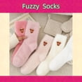 thumbnail image 2 of Highland Cow Socks 5 Pairs, Fuzzy Crew Socks for Women Girls, 2 of 6