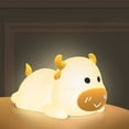 thumbnail image 4 of Kearding Luz de grifo de vaca bonita, Sensor de de silicona, luz nocturna de alivio de presión de 7 colores para niños, dormitorio, sala de Iluminación y accesorios Amarillo, 4 of 6