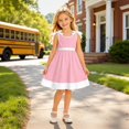thumbnail image 2 of WERYOUNG Girls Dresses Sleeveless Crewneck Colorful Tiered Straps Back To School Dresses For Girls Kids Breathable Sundresses 7-8 Years, 2 of 4