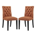 thumbnail image 4 of Modway Duchess Dining Chair Fabric Set of 2 in Orange, 4 of 6