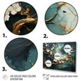 thumbnail image 4 of Designart "Aura of Gold and Green in Abstract Marble V" Extra Large Abstract Framed Wall Art - Modern Gold Abstract Marble Living Room Framed Canvas Art, 4 of 7
