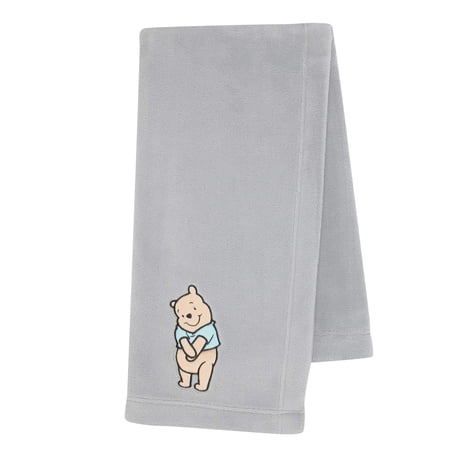 Lambs & Ivy Disney Baby Winnie The Pooh Hugs gray Soft Fleece Baby ...