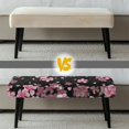 thumbnail image 5 of Jiueut Cherry Blossom Print Dining Bench Cover, Anti Dust Bench Seat Protector Cover with Elastic Band Machine Washable Rectangle Seat Cushion Long Chair Seat Cover for Home Hotel, 5 of 7