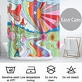 thumbnail image 6 of 70s Cute Floral Hippie Mushrooms Shower Curtain,Colorful Funky Trippy Eye Shroom Bathroom Shower Curtains,Rainbow Groovy Aesthetics Bath Curtain Sets with 12 Hooks 72x72in,Waterproof Fabric, 6 of 6