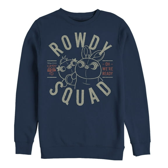 Men's Toy Story Ducky & Bunny Ready Rowdy Squad Sweatshirt Navy Blue 3X Large
