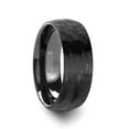 thumbnail image 2 of Renegade Domed Hammer Finish Black Tungsten Carbide Wedding Band With Brushed Finish, 2 of 2