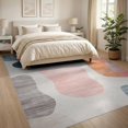 thumbnail image 3 of ODIKA 8'x10' Washable Area Rug Non-Shedding, Easy Care, Abstract Modern Brushstroke Art With Interlocking Watercolor Color Blocks for King Size Bedroom Under Bed, Master Suite, 3 of 7
