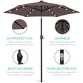 thumbnail image 5 of Best Choice Products 7.5ft Outdoor Solar Patio Umbrella for Deck, Pool w/ Tilt, Crank, LED Lights - Deep Taupe, 5 of 7