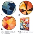 thumbnail image 3 of Designart "Rotation of Abstract Wind Turbines II" Architecture Canvas Wall Art - Industrial Colorful Wind Turbines Living Room Canvas Art, 3 of 6