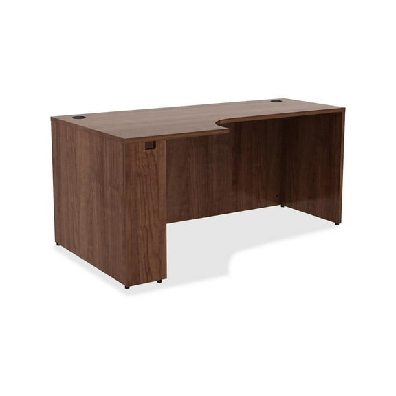 Lorell Left Corner Credenza 66"x36"x29-1/2" Walnut 34394