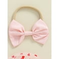 thumbnail image 6 of Newborn Girl Outfit, Short Sleeve Heart Print A-line Romper Dress with Bowknot Headband Clothes, 6 of 10