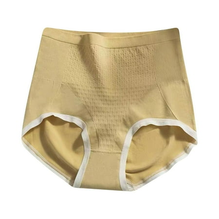 LNWUY Tummy Control Shapewear Panties for Women High Waisted Body Breathable Shaper Underwear Girdle Panty Yellow Free Size