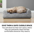thumbnail image 6 of FurHaven Pet Products Faux Fur & Velvet Pillow Sofa Pet Bed for Dogs & Cats - Smoke Gray, Medium, 6 of 9