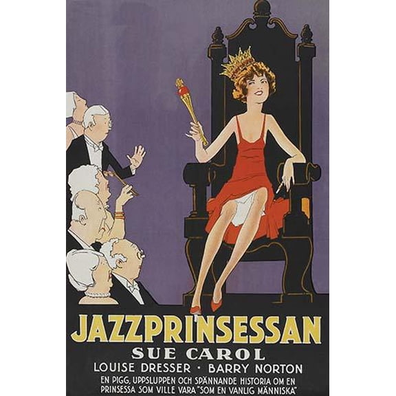 Exalted Flapper "Jazzprinsessan"-Fine art canvas print (20" x 30")
