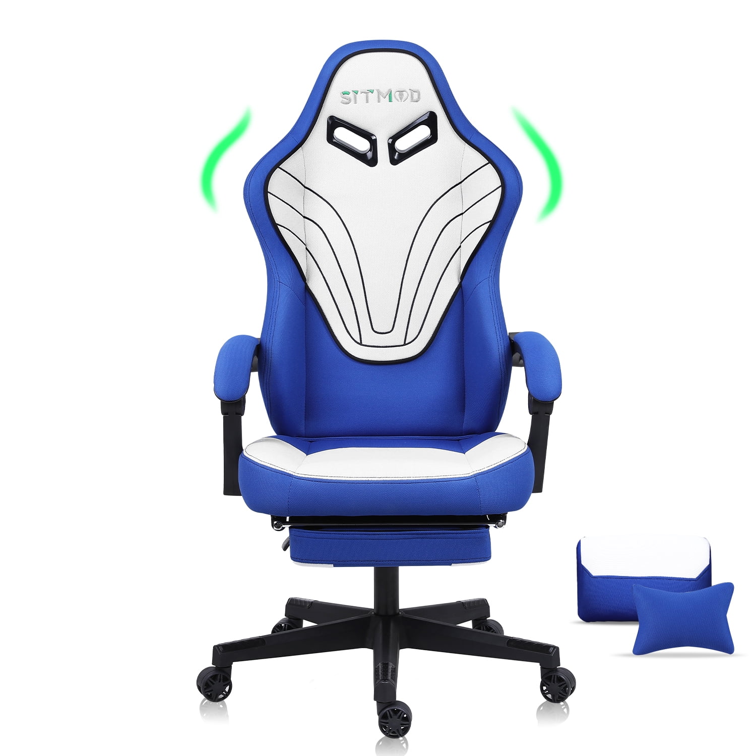 SITMOD Gaming Chair with Footrest Back Support Office Chair Fabric