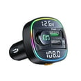 thumbnail image 1 of Voiture LED Émetteur FM 3.1A Bluetooth 5.0 Double Chargeur USB Kit Mains Libres Sans Fil Support Disque U Lecteur de Musique PD Chargeur, 1 of 4