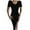 Black, variant on Wrap Dress Women's Fashion Solid Color Short Sleeve Knitted Split Dress Sexy Dresses for Female Nightt Regular Bodycon Dresses, Style 4610, Khaki XL