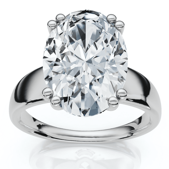 Pompeii Certified 4Ct Oval Diamond Solitaire Engagement Ring Lab Grown (G/H,VS1-VS2)