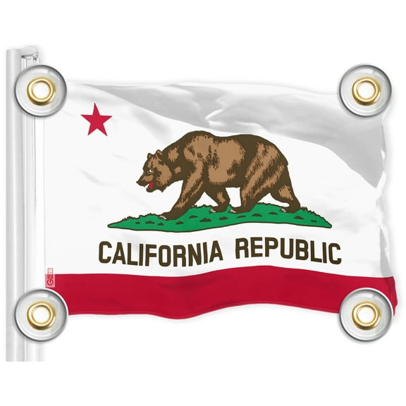 G128 California State Flag | 3x5 Ft | LiteWeave Pro Series Printed 150D Polyester, 4 Corner Brass Grommets | Vibrant Colors, Perfect For Balcony, More Durable Than 100D 75D Polyester