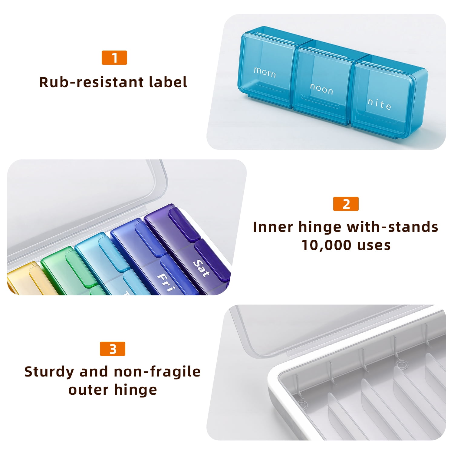 Maoface 4-Tier Empty Medicine Organizer & First Aid Storage Box,Medication Travel Carrying Box for Pills, Vitamins, Medical Supplies