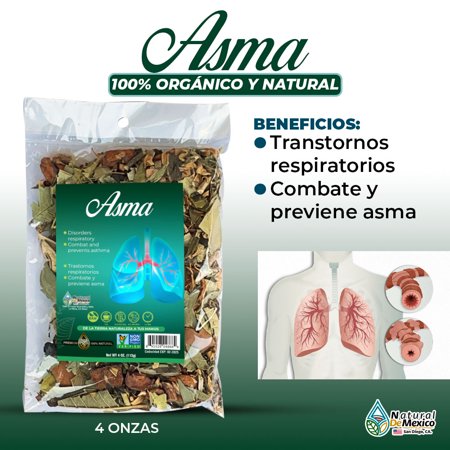 Asthma Herbal Compound 4 oz. 113gr. Natural Respiratory Relief by Natural de Mexico