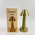 thumbnail image 2 of Luune Portable LED desk lamp, metal desk lamp, touch charging lamp, bedside table, ideal bedside lamp for bedroom and living room (gold), 2 of 8