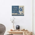 thumbnail image 2 of Blue Flower Bathroom Decor Wall Art Rustic Flower Birds Pictures Motivational Floral Canvas Painting Framed Artwork for Bedroom Living Room Bathroom 20"x16", 2 of 7