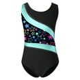 thumbnail image 5 of CHICTRY Girls Ballet Dance Set Youth Gymnastics Outfit Shiny Rhinestone Tank Leotard with Boxer Shorts Suit Blue Green 12, 5 of 7