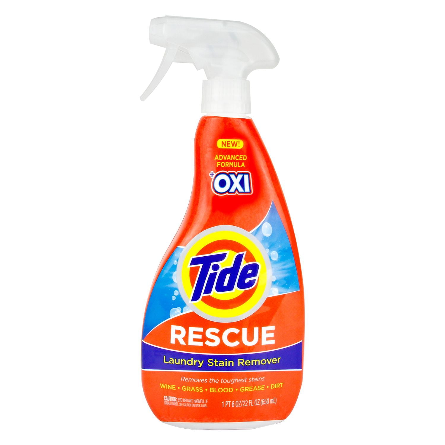 Tide Rescue + Oxi Spray and Wash Laundry and Carpet Cleaning Stain Remover, 22 fl oz