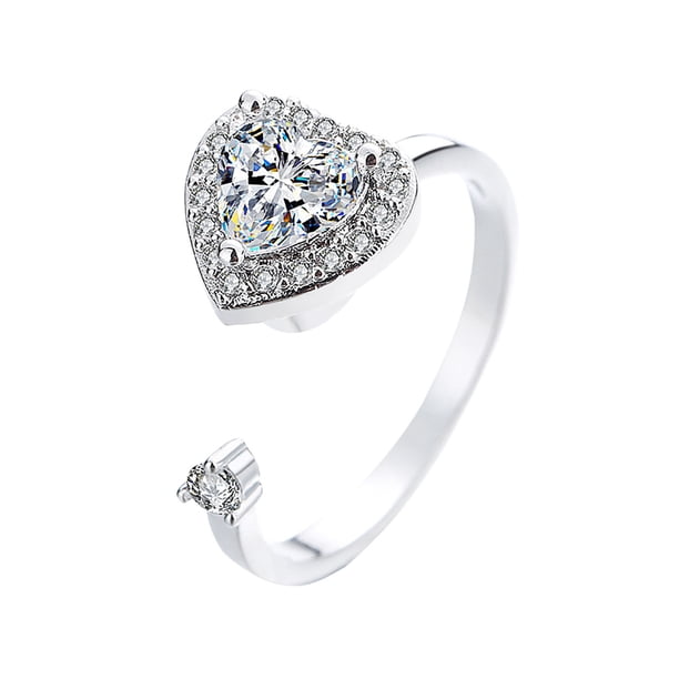 Compresión Anillo Giratorio Anillo Ajustable Zircon Anillos de Descompresión