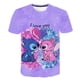 thumbnail image 2 of Children Boys Girls Stitch T Shirts Summer Short Sleeve Kids Stich Tops Tees Cartoon Casual Kids Clothes 1-14 Years Old T-Shirts12T Gao Jinjia LED, 2 of 2