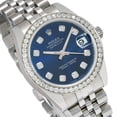thumbnail image 3 of Pre-Owned Rolex Datejust 31MM 178240 Blue Diamond Dial Diamond Bezel Stainless Steel Jubilee Bracelet 1.25ct, 3 of 8