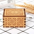 thumbnail image 3 of Caja de música de madera con manivela Retro regalo de Navidad para fiestas adorno de decoración para el hogar Hugtrwg  Para estrenar, 3 of 7