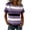 Purple Top, variant on YUGYXL Short Sleeve Tops for Womens Summer Crew Neck Shirts Crew Neck Patchwork Tunics Petite Tshirts Army Green Top S