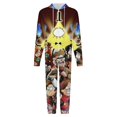 thumbnail image 4 of Gravity Falls Men's Hooded Jumpsuit - Zip Up One Piece Pajamas Soft Cozy Winter Warm Plush Loungewear, 4 of 8