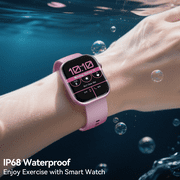 Smart Watch for Men Women, 2.01 HD Touchsreen, Bluetooth Calling, IP68 Water-Resistance, 180+ Sports Modes, Health, Fitness & Sleep Tracker, Timer, Fitness Watch for Android/iOS, Pink