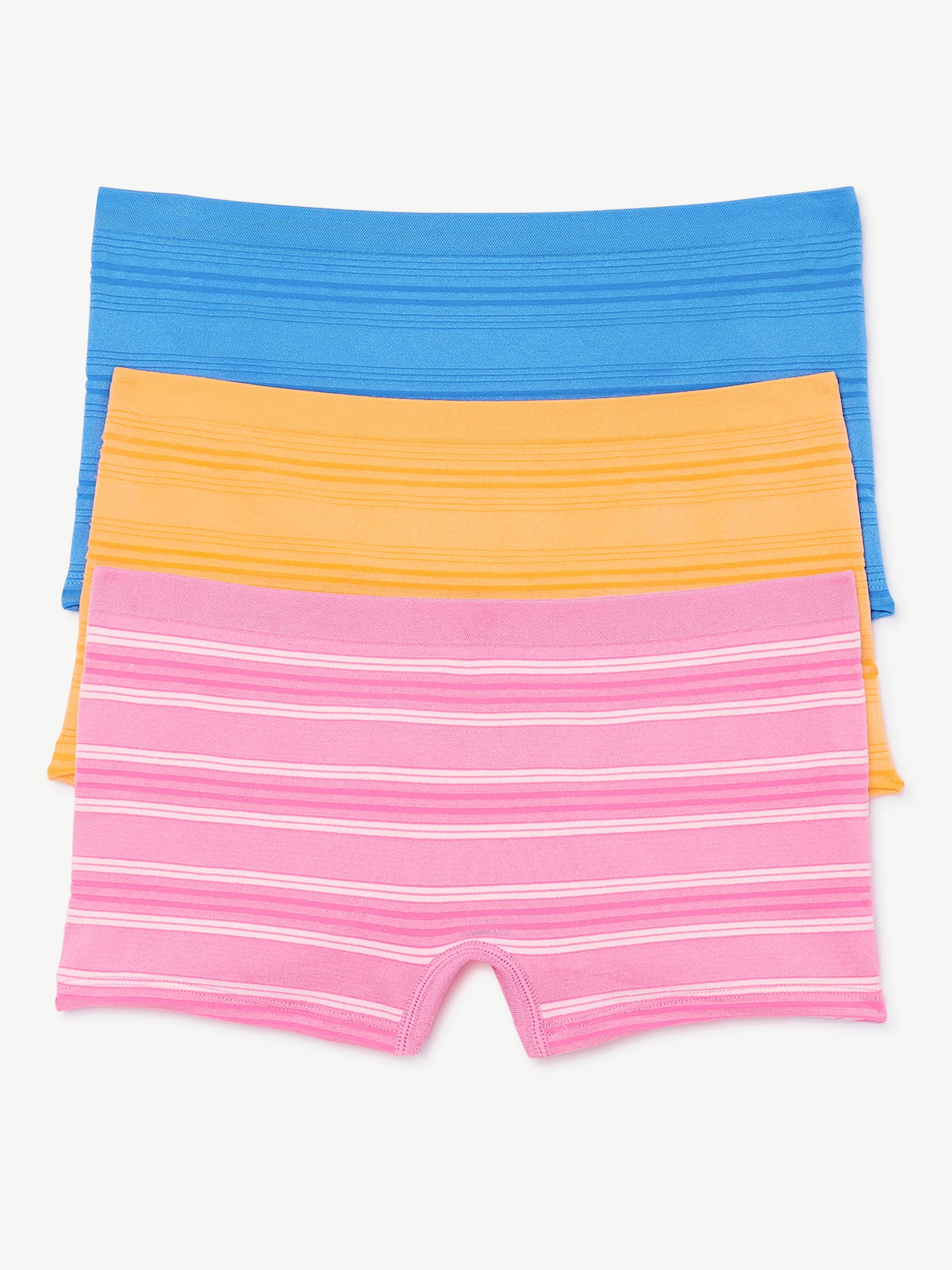 Joyspun Women's Seamless Boyshort Panties, 3Pack, Sizes XS to 3X