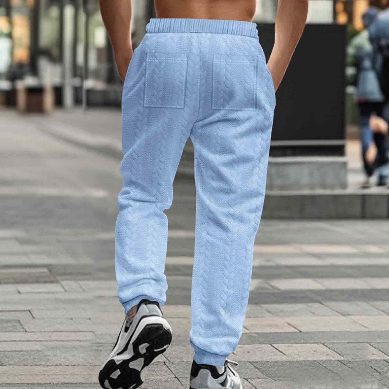 Enjoytime Men's Pants Solid Color Casual Plus Size Work Pants