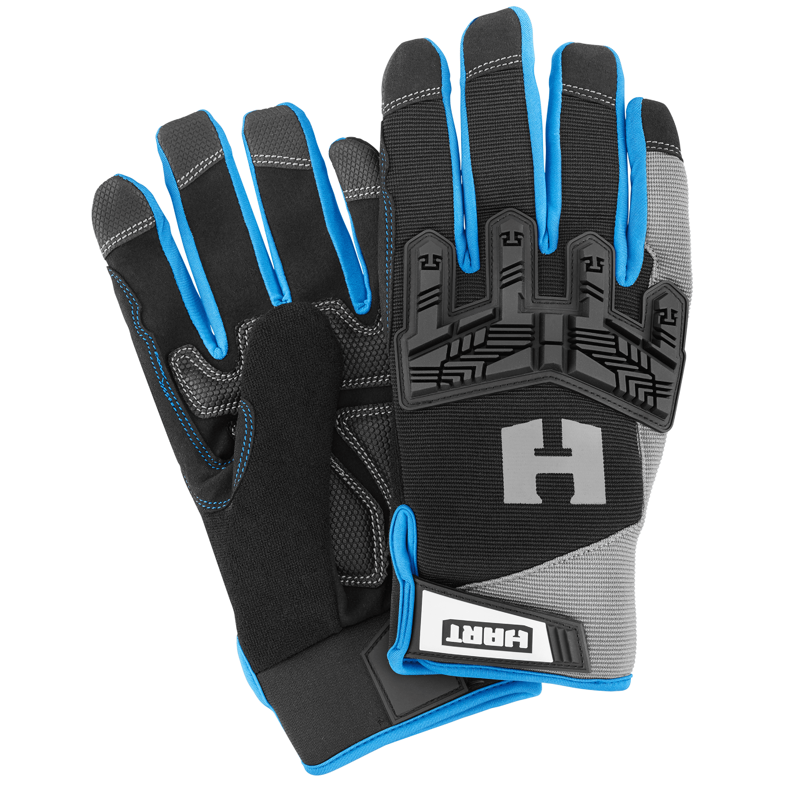 HART Impact Work Gloves, 5-Finger Touchscreen Capable, Size Medium