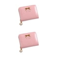 thumbnail image 4 of Qarigey Tarjetero pequeño y elegante para un fácil acceso, carteras pequeñas, monederos, monederos fáciles de guardar en el bolso, color rosa 2Conjunto, 4 of 6