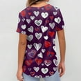 thumbnail image 5 of Garbnen S-5XL Valentines Day Scrub Tops Short Sleeve V Neck Heart Print Uniforms Scrubs for Women with Pocket Stretch Workwear Women, 5 of 5