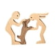 thumbnail image 2 of Estatua de perro y humano, estatua de madera, adorno de mesa, figuras coleccionables de perros, escultura de perros para estantería, escritorio, ofici, 2 of 8