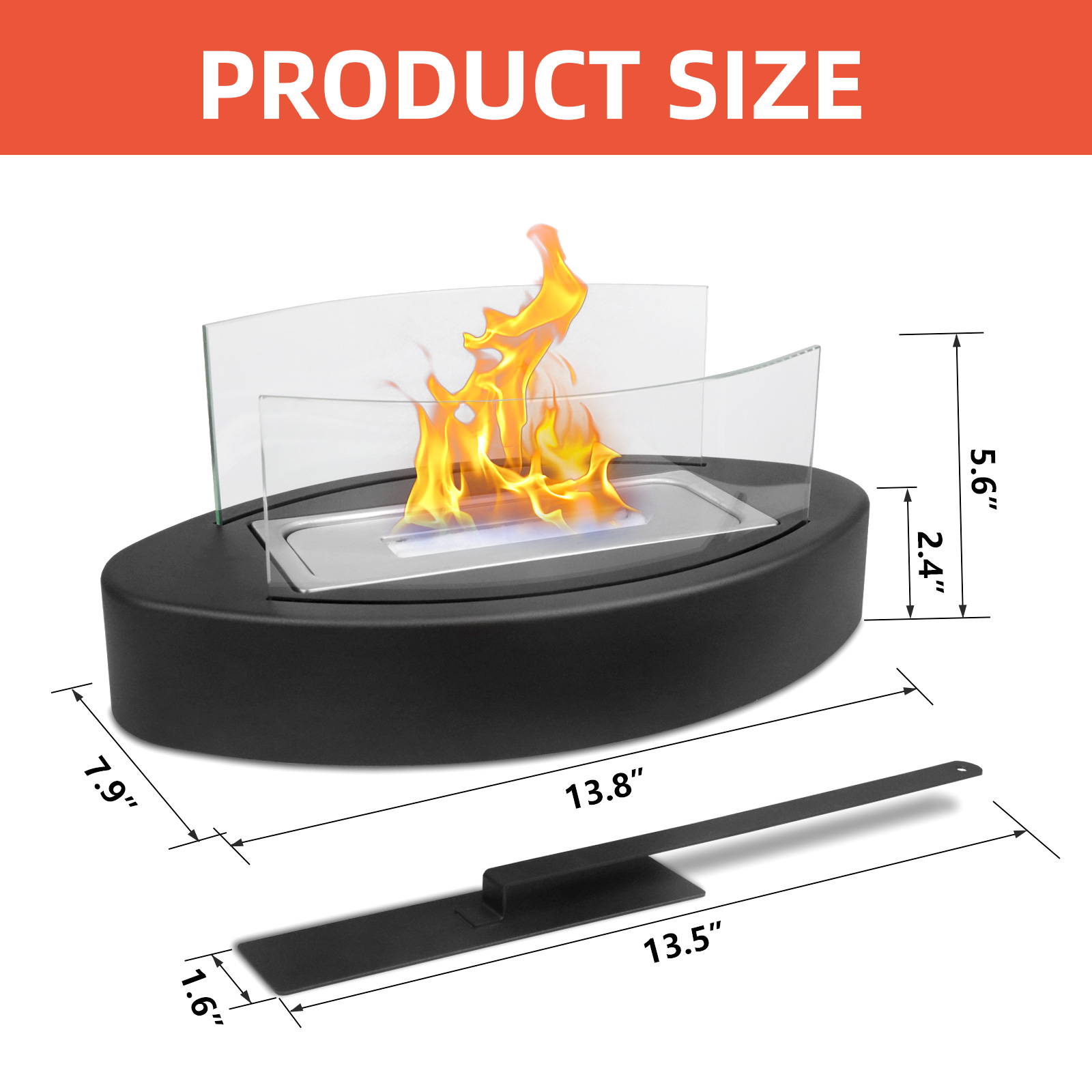 EAST FLAME Tabletop Fire Pit - Premium Protable Fireplace - Indoor Fire Pit & Outdoor Fireplace, Gift for Christmas